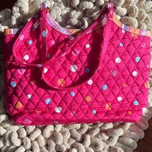 Vera Bradley Silk Pink Quilted Tote Bag